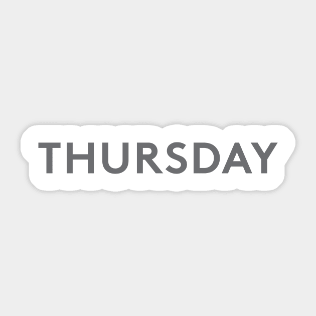 Thursday Sticker by calebfaires